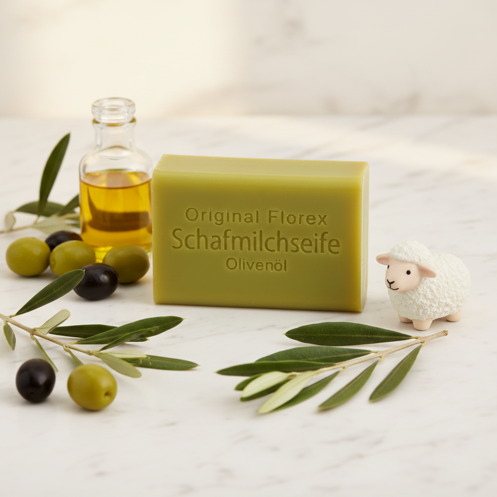 Schafmilchseife eckig 100g, Olivenöl