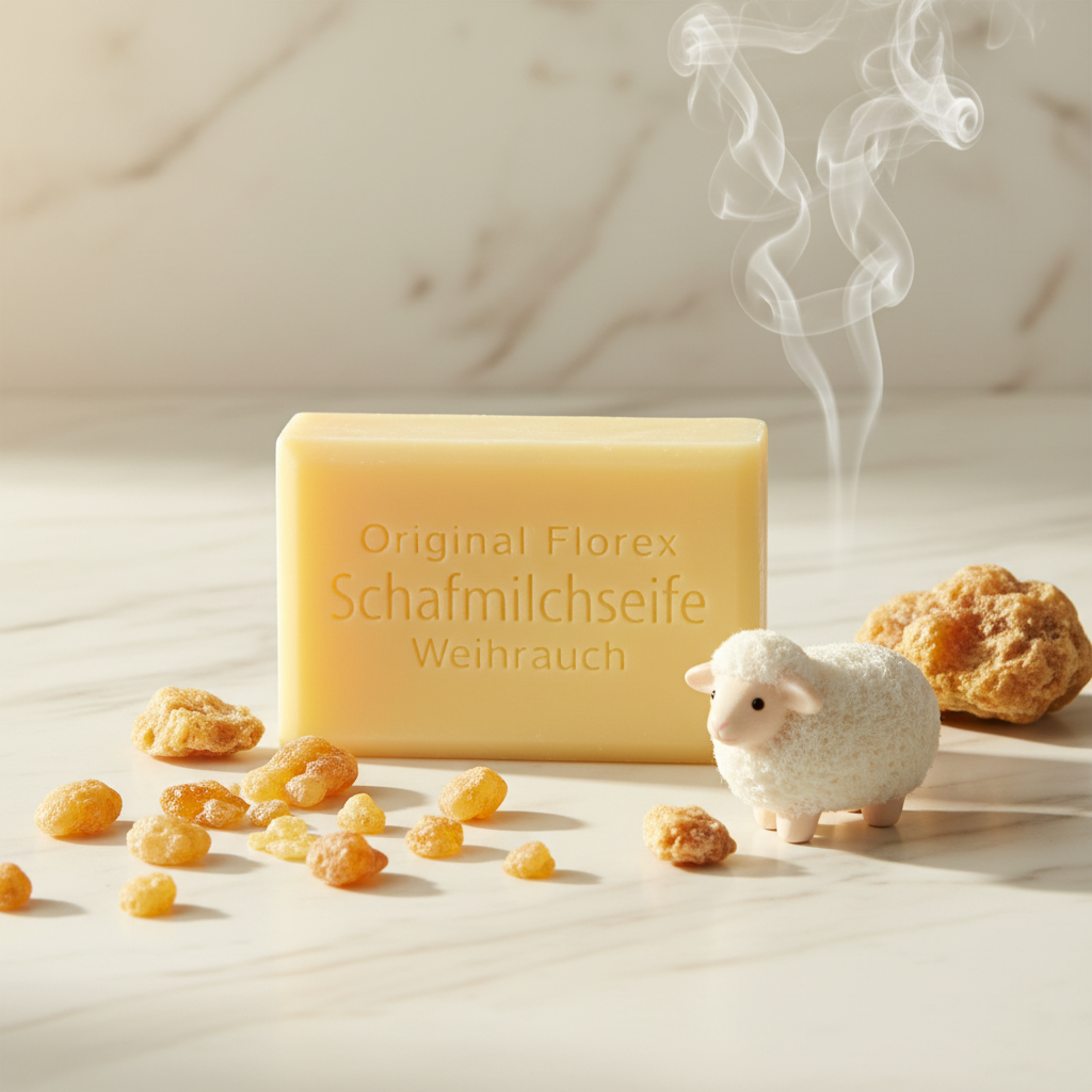 Schafmilchseife eckig 100g, Weihrauch