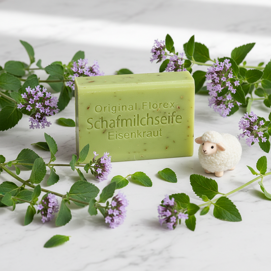 Schafmilchseife eckig 100g, Eisenkraut