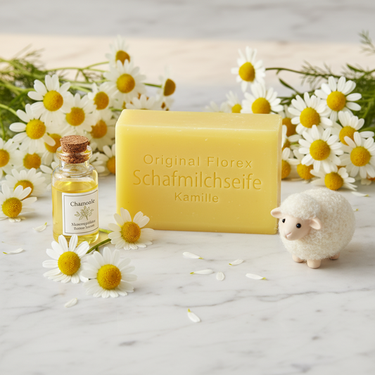 Schafmilchseife eckig 100g, Kamille