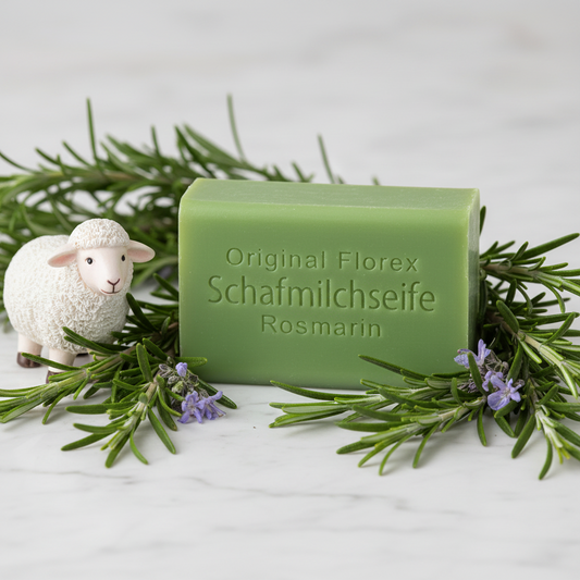 Schafmilchseife eckig 100g, Rosmarin